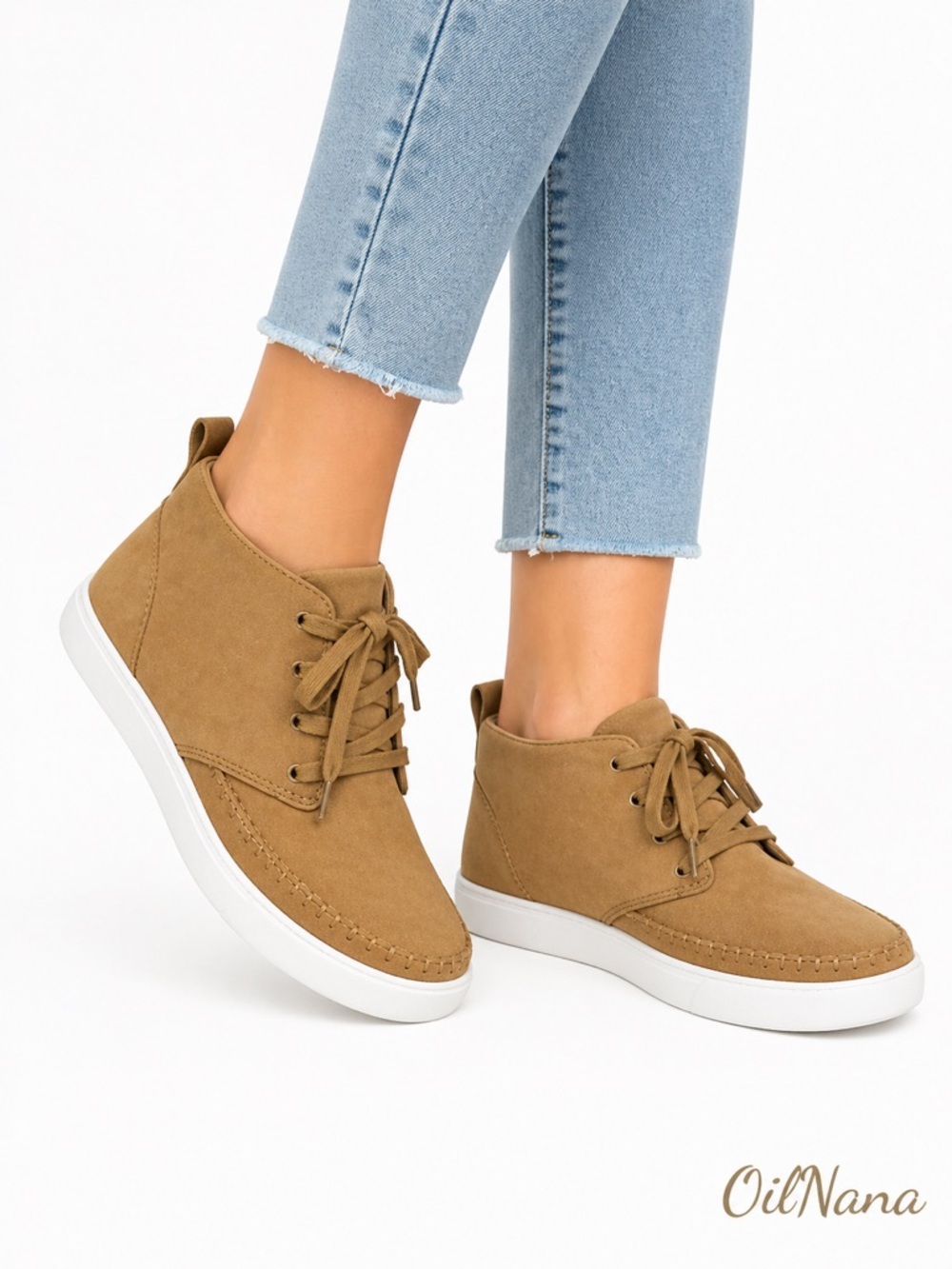 Saola atacama‎ II mid sneakers shoes flats Lace up size 7.5 cashew